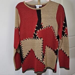 BFA Multi Shape Patched Blocks Tunic Size Petite Small